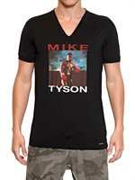 DOLCE & GABBANA - MIKE TYSON BAUMWOLL JERSEY T-SHIRT - SCHWARZ