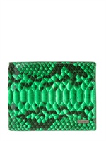 DOLCE & GABBANA - LONG PYTHON WALLET - GREEN