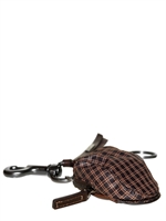 DOLCE & GABBANA - SCHLÜSSELTASCHE MIT MINI COPPOLA AUS LEDER - BRAUN