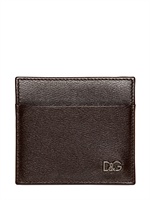 DOLCE & GABBANA - KREDITKARTENBRIEFTASCHE AUS LEDER MIT LOGO - BRAUN