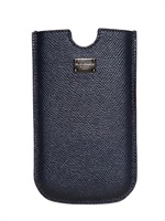 DOLCE & GABBANA - SMART PHONE HÜLLE AUS DAUPHINE LEDER - NAVYBLAU