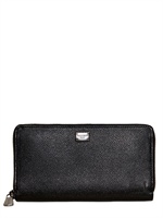 DOLCE & GABBANA - CONTINENTALE BRIEFTASCHE MIT REIßVERSCHLUSS - SCHWARZ