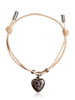 DOLCE & GABBANA - BRACCIALE IN CORDA CERATA E METALLO - SABBIA