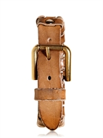 DOLCE & GABBANA - BRACCIALE IN PELLE EFFETTO VINTAGE - TORTORA