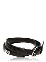 DOLCE & GABBANA - BRACCIALE DOPPIO GIRO IN PELLE - NERO