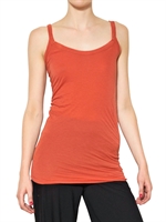 RICK OWENS - DOPPEL VISKOSE BAUMWOLL JERSEY TANK TOP - KORALLE