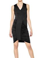 RICK OWENS - SCHWERES VISKOSE BAUMWOLL JERSEY KLEID - SCHWARZ