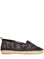 JIMMY CHOO - 20MM GAYA RAFFIA GLITTER ESPADRILLES - BLACK