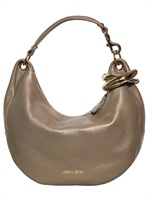JIMMY CHOO - SMALL SOLAR METALLIC DEER SHOULDER BAG - BRONZE