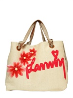 LANVIN - DOUBLE FACE TOTE AUS BAUMWOLLSEGELTUCH - NATUR