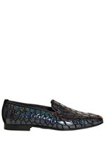 ALBERTO MORETTI ARFANGO - SPIEGEL GLITZER REGENBOGENLOAFERS - SCHWARZ
