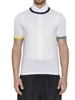 JIL SANDER - T-SHIRT IN LANA TRICOT - BIANCO/MULTI