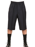 JIL SANDER - WOOL AND MOHAIR BLEND FORMAL SHORTS - NAVY