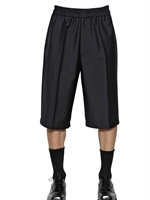 JIL SANDER - WOOL AND MOHAIR BLEND FORMAL SHORTS - BLACK