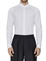 JIL SANDER - STRETCH BAUMWOLL POPELINE SLIM FIT HEMD - WEIß