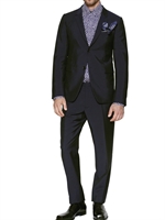 JIL SANDER - ABITO SLIM FIT IN POPELINE DI COTONE STRETCH - BLU SCURO