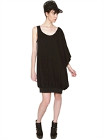 Y-3 - ASYMMETRISCHES INTERLOCK DRESS - SCHWARZ