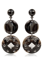 RAFIDA BIJOUX - SHIELD DROP EARRINGS - MARMO