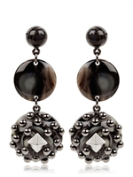 RAFIDA BIJOUX - STUDDED DROP EARRINGS - MARMO
