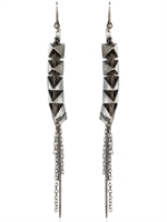 EMANUELE BICOCCHI - SPIKE AND CHAIN EARRINGS - SILVER