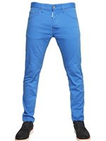 DSQUARED - 16CM STRETCH DYED DENIM COOL GUY JEANS - LIGHT BLUE