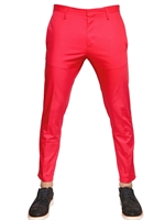 DSQUARED - CHIC SUMMER TWILL COTTON TROUSERS - CORAL