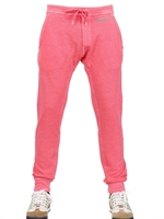 DSQUARED - FADE DYED COTTON JERSEY TROUSERS - FUCHSIA