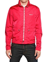 DSQUARED - CLASSIC NYLON BOMBER JACKET - CORAL