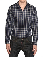 DSQUARED - CHECKED COTTON POPLIN SHIRT - MULTI