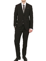 DSQUARED - ABITO MILANO DUE BOTTONI IN FRESCO DI LANA - NERO
