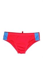 DSQUARED - COLOUR BLOCKED NYLON SWIMMING TRUNKS - MULTI RED