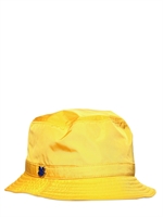 DSQUARED - NYLONHUT MIT LOGOBLATT AUS METALL - GELB