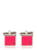 DSQUARED - D2 ENAMELED BRASS CUFFLINKS - FUCHSIA