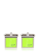 DSQUARED - D2 ENAMELED BRASS CUFFLINKS - YELLOW