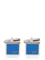 DSQUARED - D2 ENAMELED BRASS CUFFLINKS - BLUE