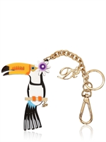 DSQUARED - SCHLÜSSELANHÄNGER AUS MESSING MIT DSQUARED-TUKAN - MULTI