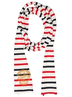 DSQUARED - GESTREIFTER STRETCH-BAUMWOLLSCHAL - MULTI
