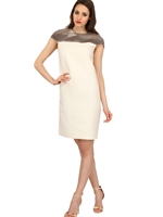 BALLY - WOOL & SILK GAUZE DRESS - OFF WHITE