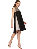 BALLY - WOOL & SILK GAUZE DRESS - BLACK