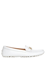 SALVATORE FERRAGAMO - 10MM SOFT LEATHER LOAFERS - WHITE
