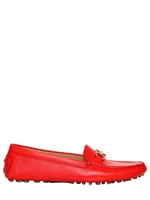 SALVATORE FERRAGAMO - 10MM SOFT LEATHER LOAFERS - RED