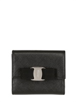 SALVATORE FERRAGAMO - PORTAFOGLIO PICCOLO IN PELLE SAFFIANO - NERO