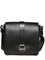 SALVATORE FERRAGAMO - BOSTON WAXED CALFSKIN SHOULDER BAG - BLACK