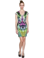JUST CAVALLI - SCHWERES BEDRUCKTES JERSEYKLEID - MULTI