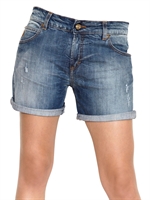 GALLIANO - SHORTS IN DENIM STONE WASHED - BLU DENIM