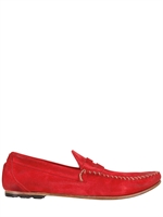 PREVENTI - VON HAND GENÄHTE WILDLEDERLOAFERS - ROT