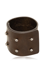 RICK OWENS - BRACCIALE IN PELLE - POLVERE