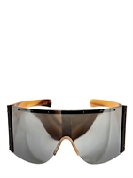 RICK OWENS - SONNENBRILLE AUS GLÄNZENDEM BÜFFELHORN - RAUCH