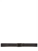 LANVIN - 4CM BRUSHED LEATHER BELT - BLACK