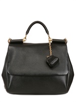 DOLCE & GABBANA - WEICHE SICILY HANDTASCHE AUS HIRSCHHAUT - SCHWARZ